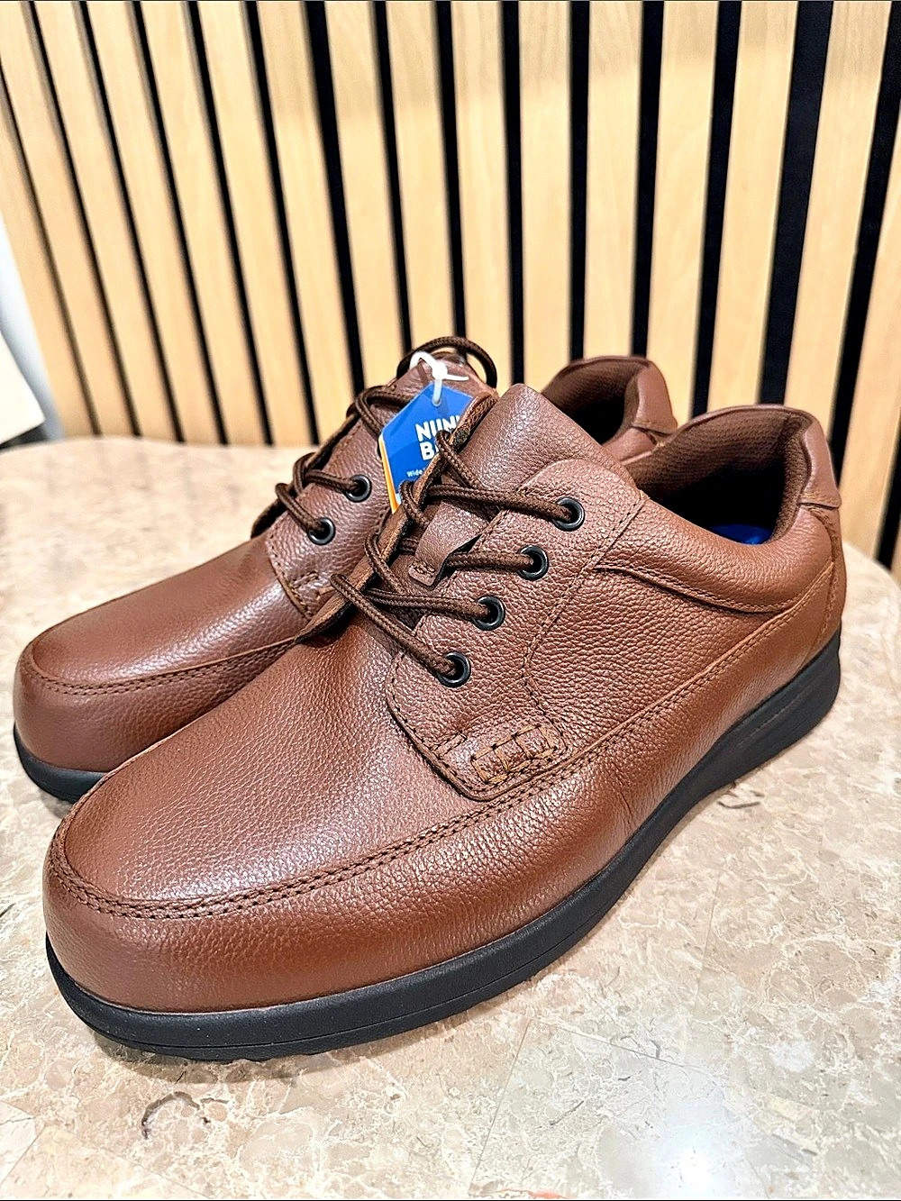 Nunn Bush Keaton Leather Oxfords Brown US 10.5 XW NWT